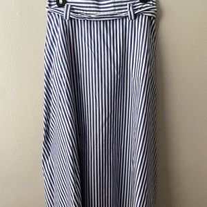Zara blue stripped midi skirt.